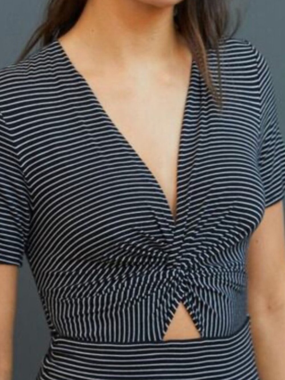 Favorite Daughter the anywhere dress in black & white striped. Size Small